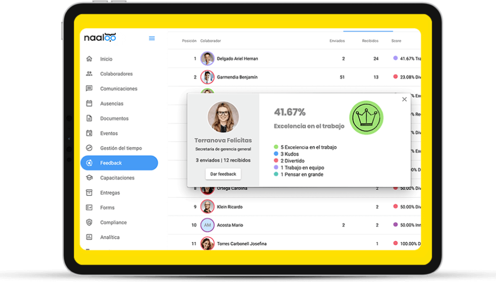 Software de Recursos Humanos - Feedback