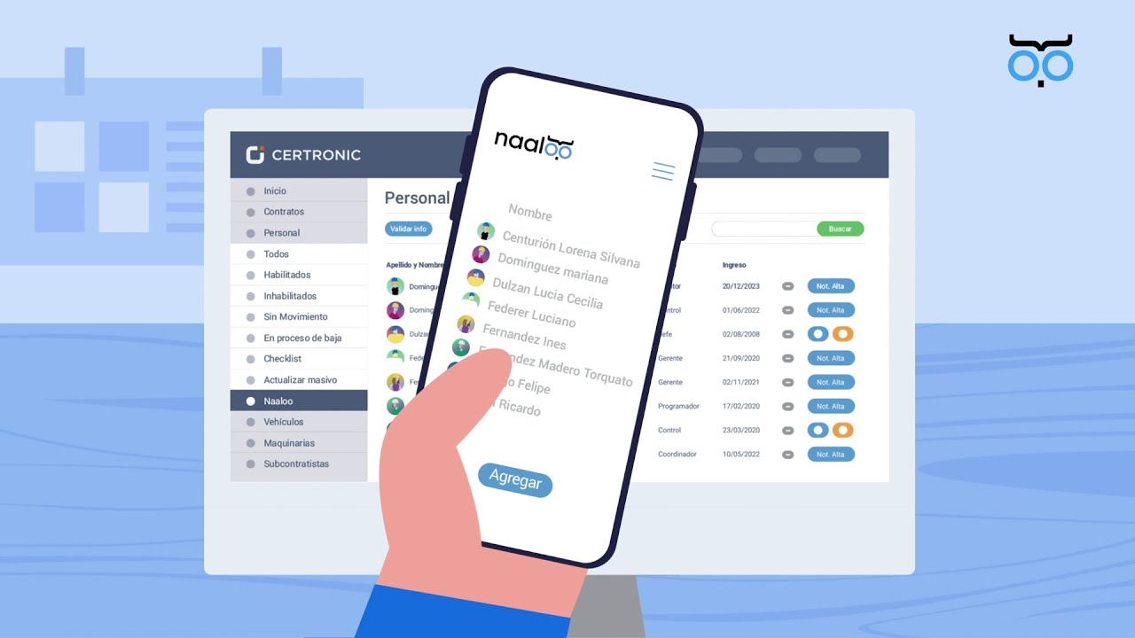 Integración Certronic -Naaloo - Software de Recursos Humanos para pymes
