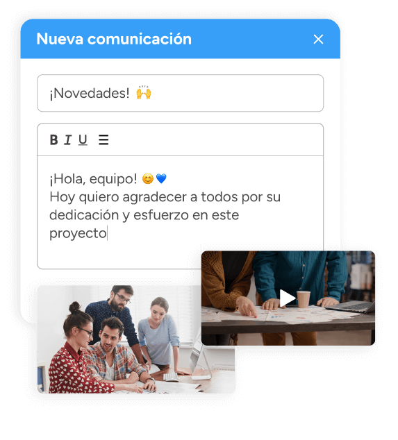 Pantalla nueva comunicación de Naaloo