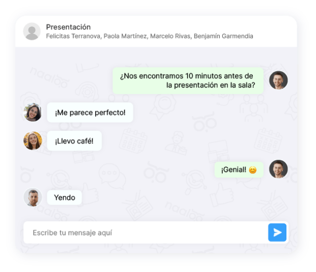Mensajes de chat