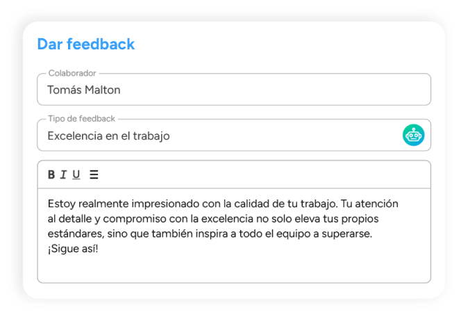 Pantalla de Feedback con Naaloo