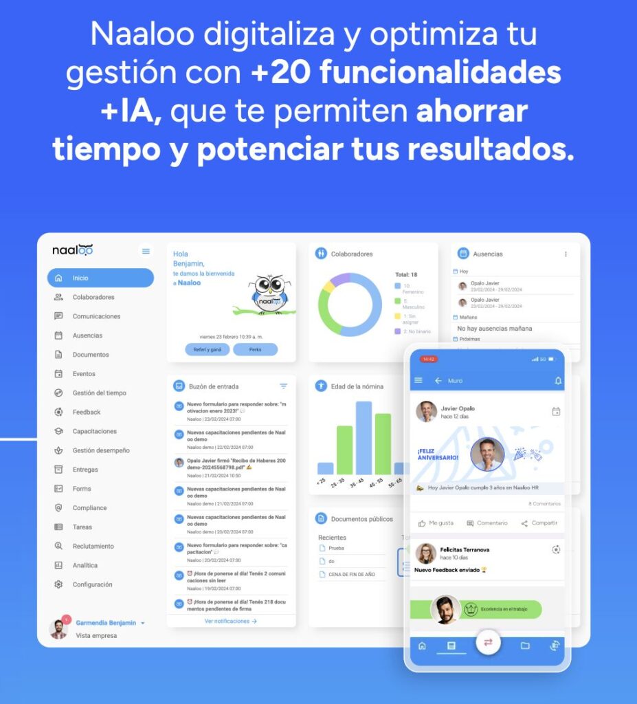 Imagen de Naaloo, software de gestión de RRHH