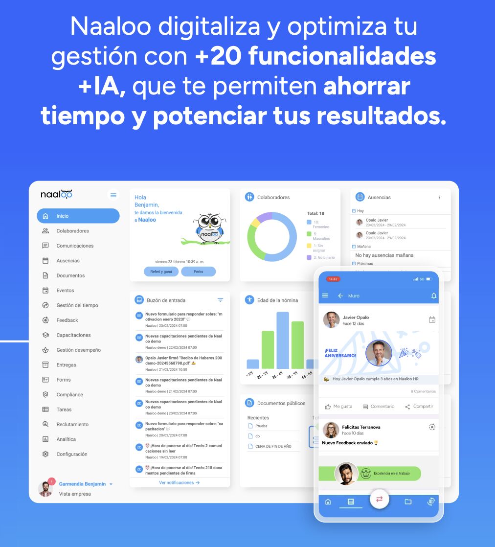 Imagen de Naaloo, software de gestión de RRHH